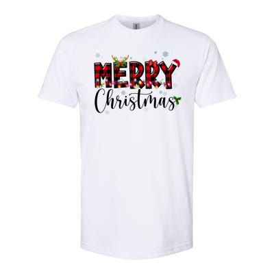 Merry Christmas Festive Cute Holiday Softstyle® CVC T-Shirt