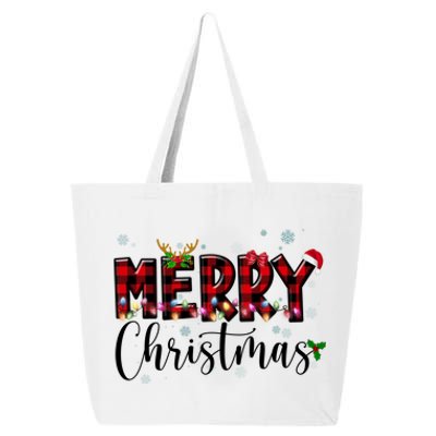 Merry Christmas Festive Cute Holiday 25L Jumbo Tote