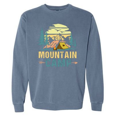 Mountain Camp For Camping Garment-Dyed Sweatshirt