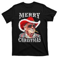 Merry Christmas Funny Trump Western Cowboy Matching Family T-Shirt