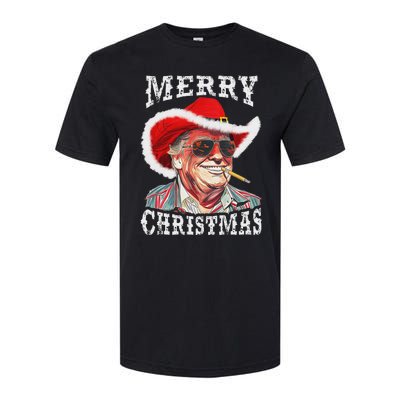 Merry Christmas Funny Trump Western Cowboy Matching Family Softstyle CVC T-Shirt