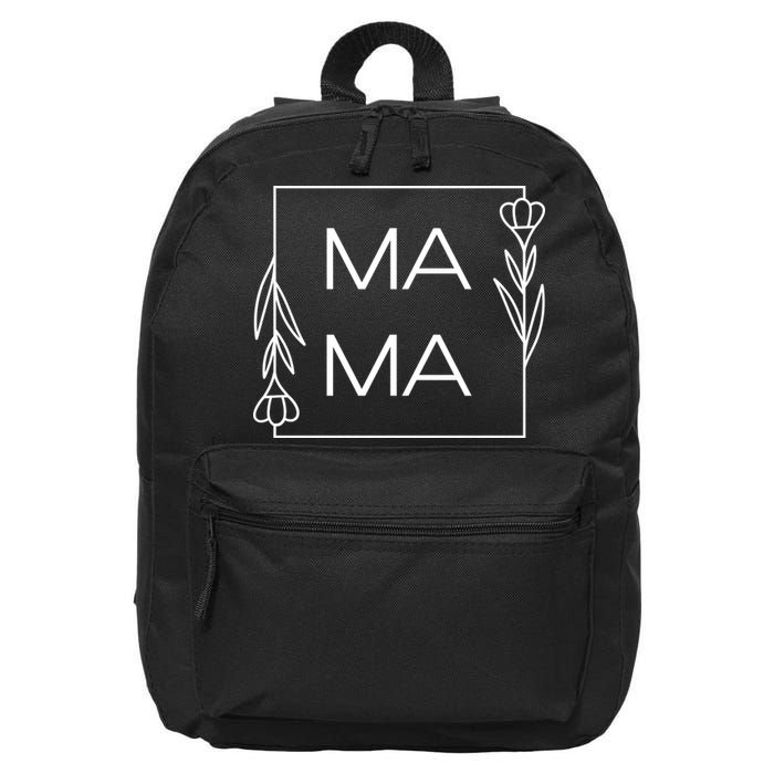 Mama Cute Flower Mother's Day Gift 16 in Basic Backpack