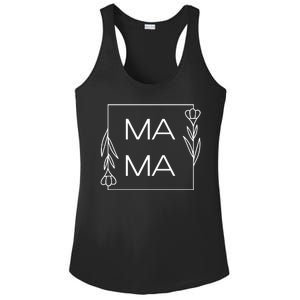 Mama Cute Flower Mother's Day Gift Ladies PosiCharge Competitor Racerback Tank