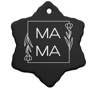 Mama Cute Flower Mother's Day Gift Ceramic Star Ornament