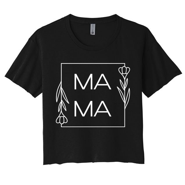 Mama Cute Flower Mother's Day Gift Crop Top