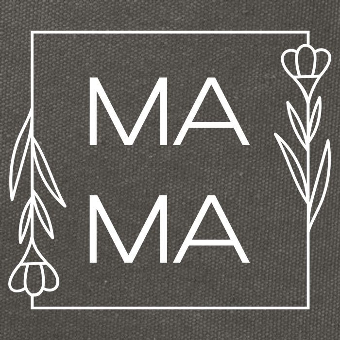 Mama Cute Flower Mother's Day Gift Cotton Canvas Backpack
