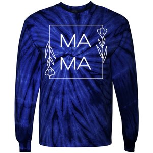 Mama Cute Flower Mother's Day Gift Tie-Dye Long Sleeve Shirt