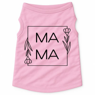 Mama Cute Flower Mother's Day Gift Doggie Tank