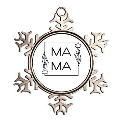 Mama Cute Flower Mother's Day Gift Metallic Star Ornament