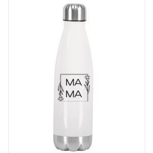 Mama Cute Flower Mother's Day Gift Stainless Steel Insulated Water Bottle