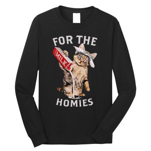 Milk Cat For The Homies Lover Kids Women Long Sleeve Shirt