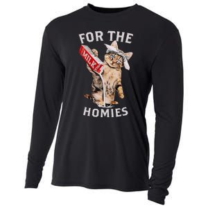 Milk Cat For The Homies Lover Kids Women Cooling Performance Long Sleeve Crew