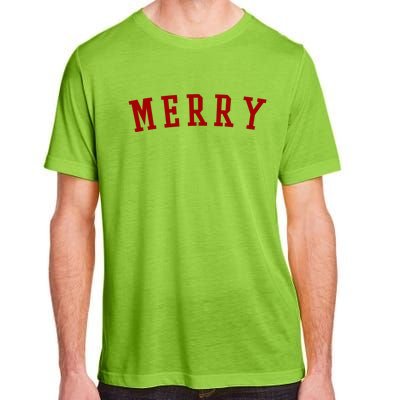 Merry Christmas Festive Holiday Adult ChromaSoft Performance T-Shirt