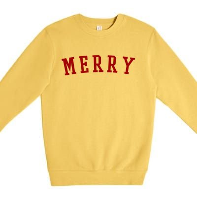 Merry Christmas Festive Holiday Premium Crewneck Sweatshirt