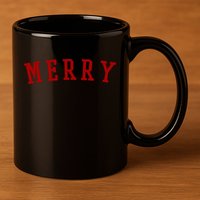 Merry Christmas Festive Holiday 11oz C Handle Ceramic Mug