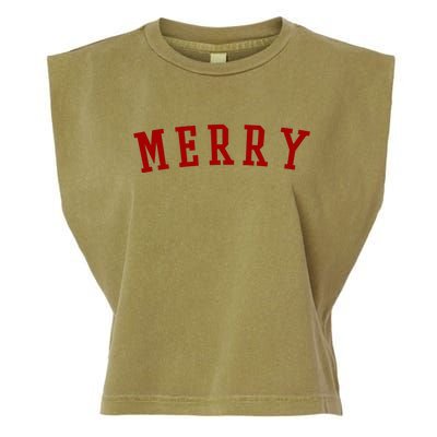 Merry Christmas Festive Holiday Garment-Dyed Women's Muscle Tee