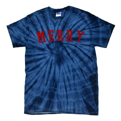 Merry Christmas Festive Holiday Tie-Dye T-Shirt