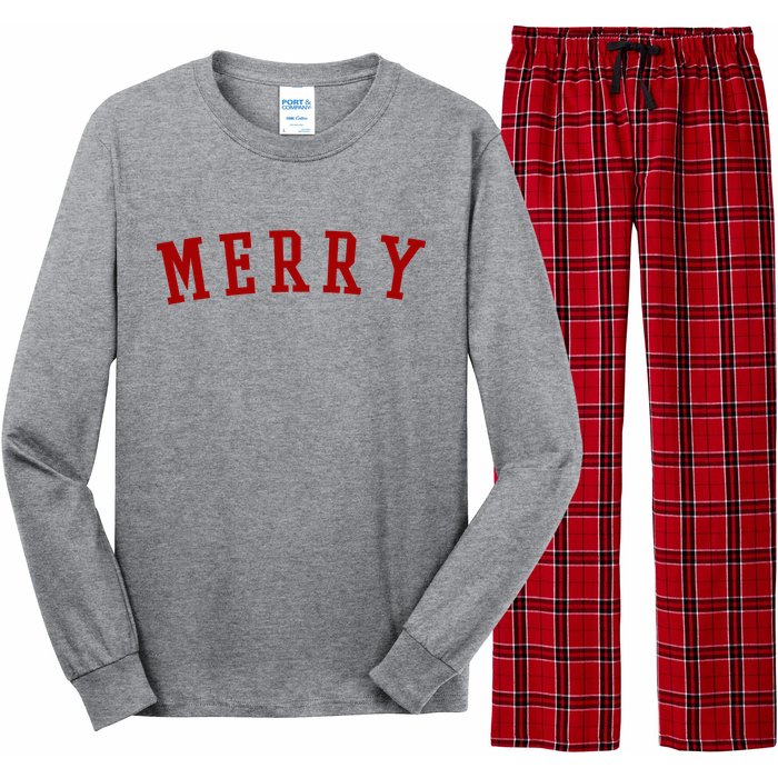 Merry Christmas Festive Holiday Long Sleeve Pajama Set