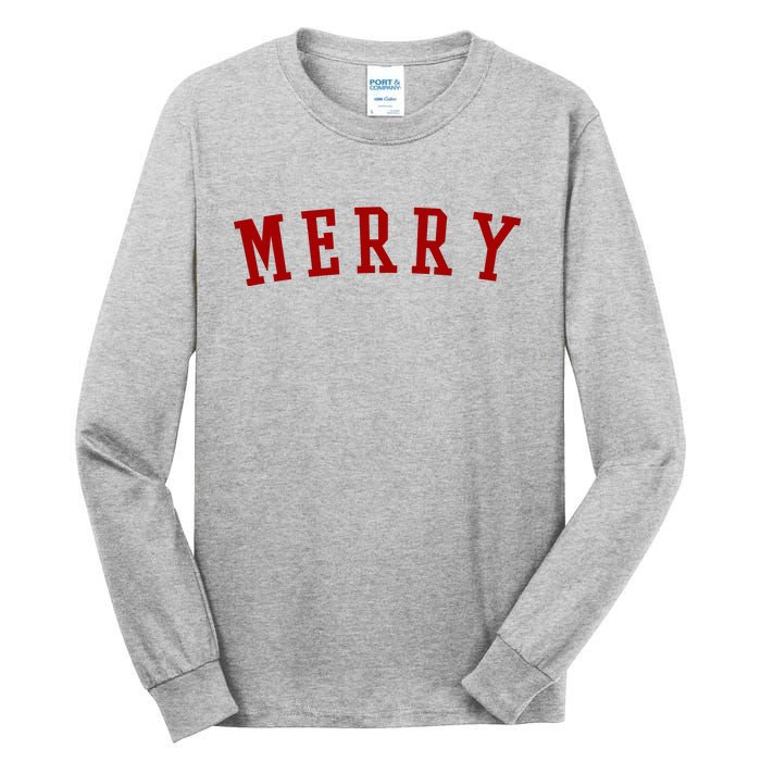 Merry Christmas Festive Holiday Tall Long Sleeve T-Shirt