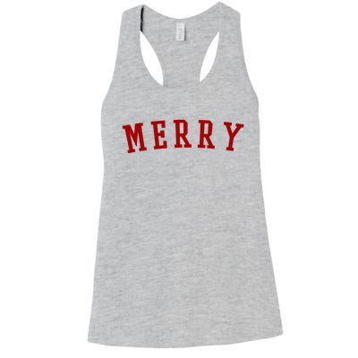 Merry Christmas Festive Holiday Women's Racerback Tank