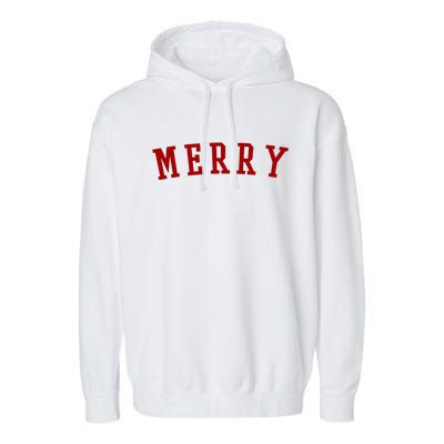 Merry Christmas Festive Holiday Garment-Dyed Fleece Hoodie