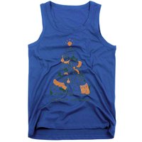 Merry Catmas Funny Cats Christmas Tree Xmas Gift Cute Gift Tank Top