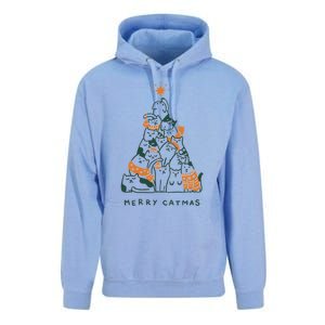 Merry Catmas Funny Cats Christmas Tree Xmas Gift Cute Gift Unisex Surf Hoodie