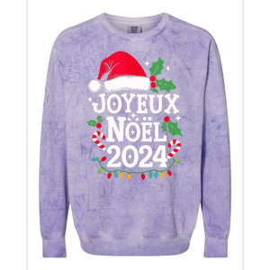 Merry Christmas French Family Joyeux Noel 2024 France Colorblast Crewneck Sweatshirt