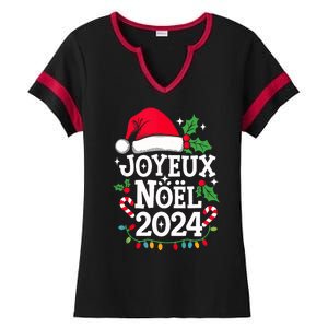 Merry Christmas French Family Joyeux Noel 2024 France Ladies Halftime Notch Neck Tee