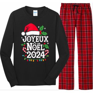 Merry Christmas French Family Joyeux Noel 2024 France Long Sleeve Pajama Set