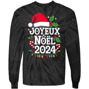 Merry Christmas French Family Joyeux Noel 2024 France Tie-Dye Long Sleeve Shirt