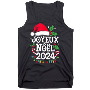 Merry Christmas French Family Joyeux Noel 2024 France Tank Top