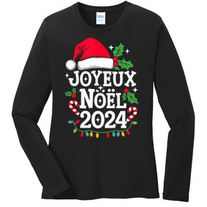 Merry Christmas French Family Joyeux Noel 2024 France Ladies Long Sleeve Shirt