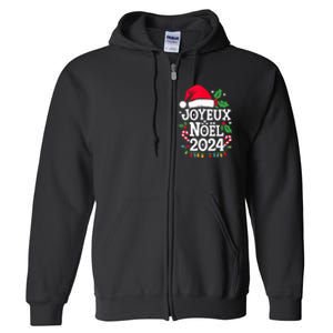 Merry Christmas French Family Joyeux Noel 2024 France Full Zip Hoodie