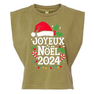 Merry Christmas French Family Joyeux Noel 2024 France Garment-Dyed Women's Muscle Tee