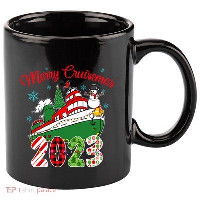 Merry Cruisemas Family Cruise Christmas Funny Boat Trip 11oz C Handle Ceramic Mug