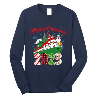 Merry Cruisemas Family Cruise Christmas Funny Boat Trip Long Sleeve Shirt