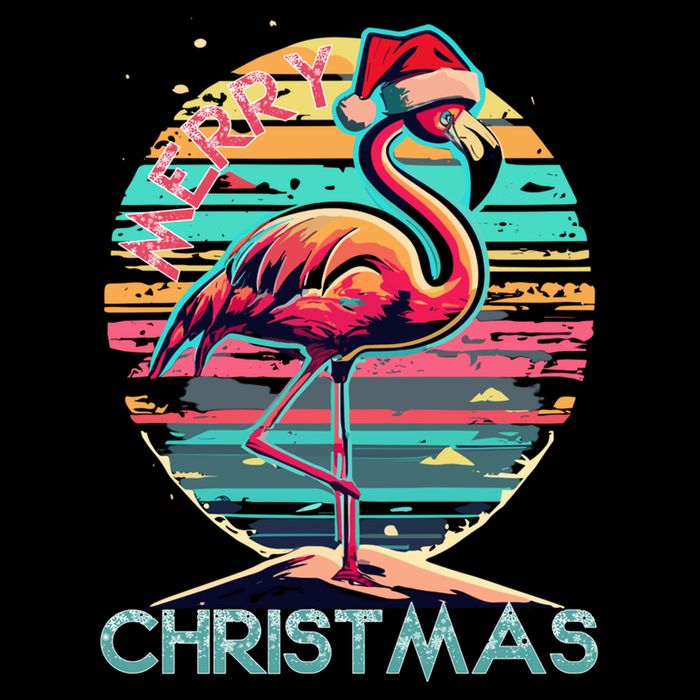 Merry Christmas Flamingo Pink Flamingo Christmas Xmas Gift Impact Tech Backpack