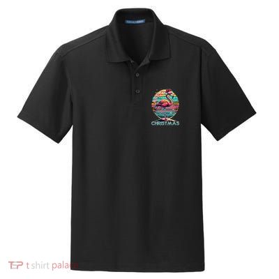 Merry Christmas Flamingo Pink Flamingo Christmas Xmas Gift Dry Zone Grid Polo
