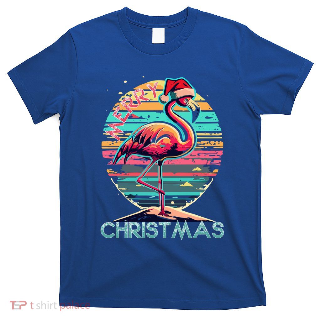 Merry Christmas Flamingo Pink Flamingo Christmas Xmas Gift T-Shirt