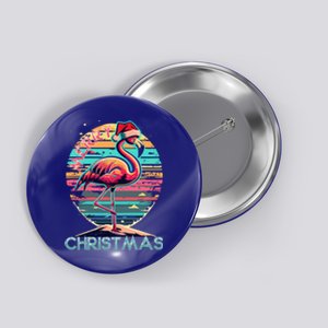 Merry Christmas Flamingo Pink Flamingo Christmas Xmas Gift Button