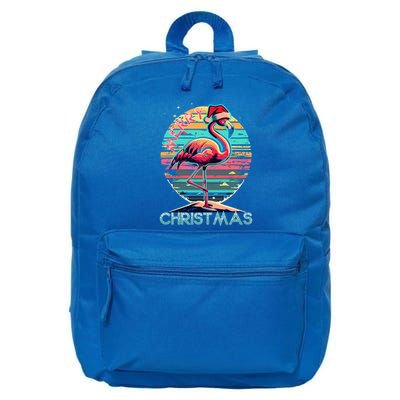 Merry Christmas Flamingo Pink Flamingo Christmas Xmas Gift 16 in Basic Backpack