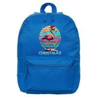 Merry Christmas Flamingo Pink Flamingo Christmas Xmas Gift 16 in Basic Backpack