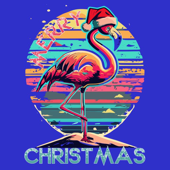 Merry Christmas Flamingo Pink Flamingo Christmas Xmas Gift 16 in Basic Backpack
