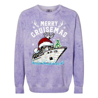 Merry Cruisemas Funny Cruise Ship Family Christmas Meaningful Gift Colorblast Crewneck Sweatshirt