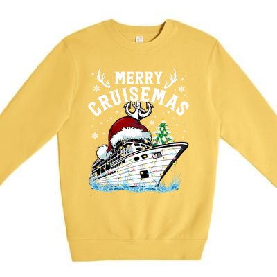 Merry Cruisemas Funny Cruise Ship Family Christmas Meaningful Gift Premium Crewneck Sweatshirt