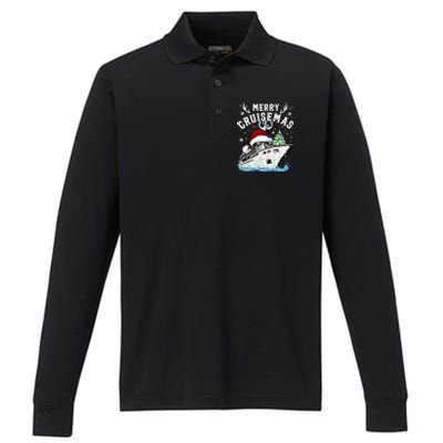 Merry Cruisemas Funny Cruise Ship Family Christmas Meaningful Gift Performance Long Sleeve Polo