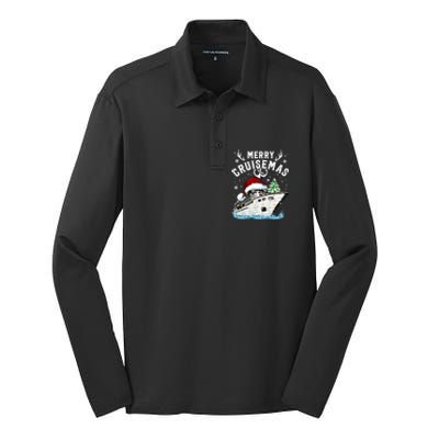 Merry Cruisemas Funny Cruise Ship Family Christmas Meaningful Gift Silk Touch Performance Long Sleeve Polo