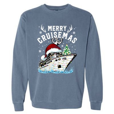 Merry Cruisemas Funny Cruise Ship Family Christmas Meaningful Gift Garment-Dyed Sweatshirt