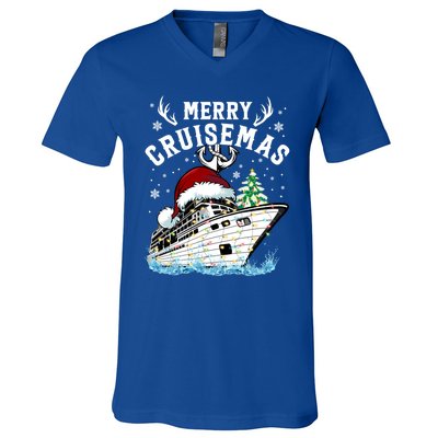 Merry Cruisemas Funny Cruise Ship Family Christmas Meaningful Gift V-Neck T-Shirt